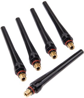 DRELD 5 Stuks TIG Lassen 57Y02 Lange Terug Cap voor TIG Lastoorts 17 18 26 Serie Tig Verbruiksartikelen 5PK lassen Solderen Supplies