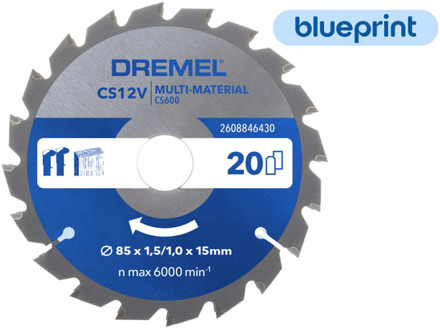 Dremel BluePrint 6430 Multifunctioneel Zaagblad | 85 mm - 2608846430