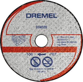 Dremel DSM20 snijschijf voor metselwerk (DSM520) - 2615S520JB