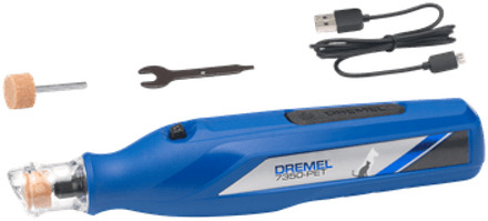 Dremel Multigereedschap-systeem 7350JA (Model 7350 Pet Nagelverzorgingskit, hulpstuk incl. beschermkap, 2 x slijpsteen, USB kabel, sleutel,