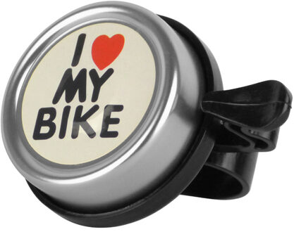 DRESCO "Dresco """"I Love My Bike"""" Fietsbel Zilver"