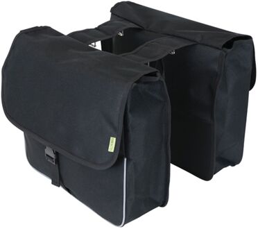 DRESCO dubbele fietstas Basic Shopper 26 liter nylon donkergrijs