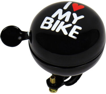 DRESCO Fietsbel Dingdong I Love My Bike 80 Mm Staal Zwart