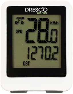 DRESCO Fietscomputer 5 X 5 Cm Wit