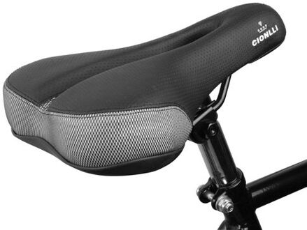 DRESCO fietszadel ATB 16,4 x 29,6 cm gel zwart