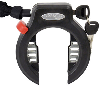 DRESCO ringslot met plug-in ketting 90 cm x 5,5 mm staal zwart