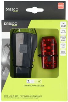 DRESCO Verlichtingsset Razor Usb 60 Lux