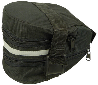 DRESCO zadeltas 1,5 liter polyester zwart