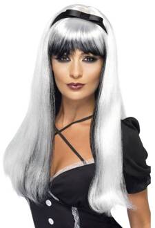 Dressing Up & Costumes | Costumes - Halloween - Bewitching Wig, Silver Over Blac