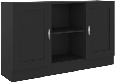 Dressoir 120x30,5x70 cm spaanplaat zwart