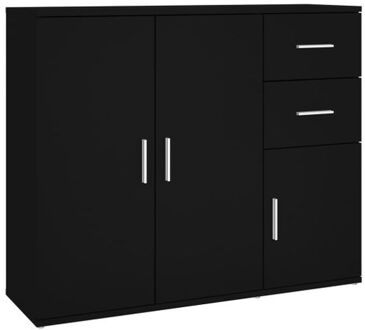 Dressoir 91x29,5x75 cm bewerkt hout zwart