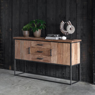 Dressoir 'Beam' Teakhout, 158cm, kleur Naturel - 160 cm