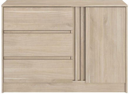 Dressoir Evi - Eikenkleur - 76,8x109,8x50 Cm - Spaanplaat - Beige