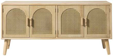 Dressoir Flores met ovalen vlakken - bruin - 55x120x40 cm