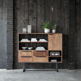 Dressoir 'Odeon' Teakhout, 136cm Bruin - 135 cm