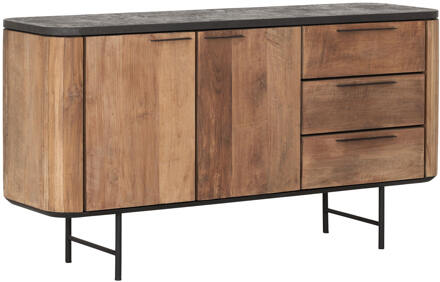 Dressoir 'Soho' Teakhout en betonlook, 160cm - 160 cm