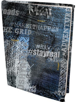 Dresz elastische boekenkaft A4 Adventure textiel/elastaan