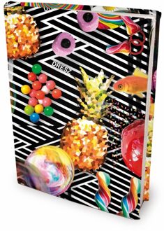 Dresz elastische boekenkaft A4 Candy textiel/elastaan