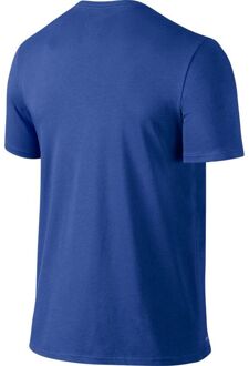 Dri-Fit Cotton SS 2.0 Sportshirt Heren Sportshirt - Maat L  - Mannen - blauw