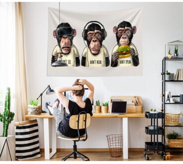 Drie Aap Muurstickers Cover