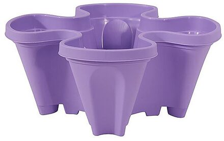 Drie-Dimensionale Vier-Bloemblaadje Bloempot Aardbei Pot Multi-layer paars