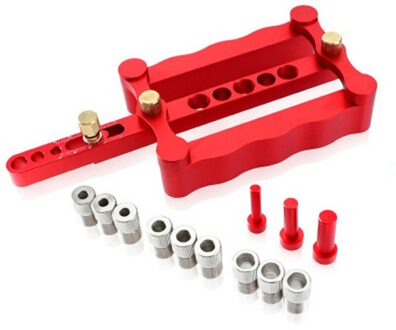 Drie-In-Een Verticale Gat Punch Locator 6/8/10Mm Ronde Deuvel Gat Opener Bruin