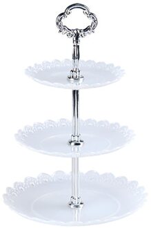 Drie-Layer Afternoon Tea Bruiloft Platen Party Servies Kit Fruitschaal Cake Candy Rack Decoratie doorzichtig