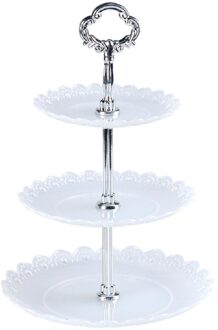 Drie-Layer Fruitschaal Cake Stand Keuken Accessoires Thuis Party Dessert Opbergrek Festival Levert Cupcake Opslag Houder doorzichtig
