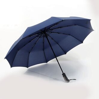 Drie-Opvouwbare Paraplu Klassieke Winddicht Vouw Paraplu Pocket Compact Stijlvolle Travel Zon Anti Uv Automatische Opvouwbare Draagbare Rood Blauw