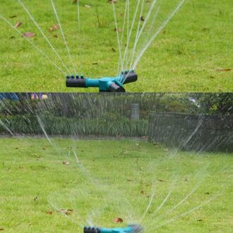 Drie-Prong Sprinkler 360 ° Automatische Rotatie Sproeikop Tuin Irrigatie Tool Groene Kleur Tuin Sprinklers