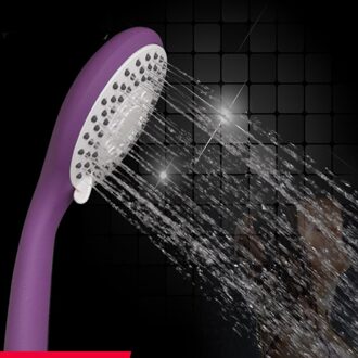 Drie-Speed Aanpassing Hand Douchekop Onder Druk Massage Spa Regendouche Badkamer Boiler Mondstuk Roze Paars