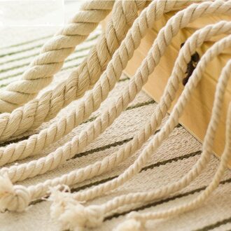 Drie Strengen Van Katoenen Touw Handgemaakte Diy Touw Macrame Touw Macrame Cords Dikke Beige Gevlochten Touw Decoratieve beige 6mm 50m