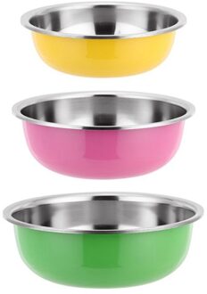 Drie Stuk Kleur Kom Ronde Rvs Wastafel Kleur Verf Proces Keuken Accessoires