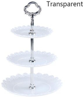 Drie-Tier Cake Stand Dessert Stand Drie-Tier Europese Stijl Fruit Stand Snoep Lade Europese Stijl bruiloft Pie Dessert Stand transparant