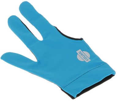 Drie Vinger Rechts Links Hand Snooker Biljart Cue Zwembad Handschoen blauw