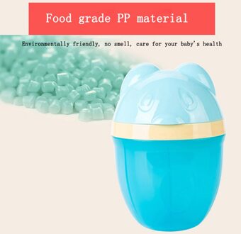 Drie-Weg Roterende Formule Melkpoeder Dispenser Baby Cartoon Opslag Snack Doos Blauw
