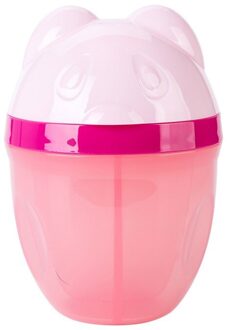 Drie-Weg Roterende Formule Melkpoeder Dispenser Baby Cartoon Opslag Snack Doos Roze