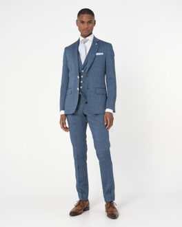 Driedelig trouwpak - maat 52 Blauw