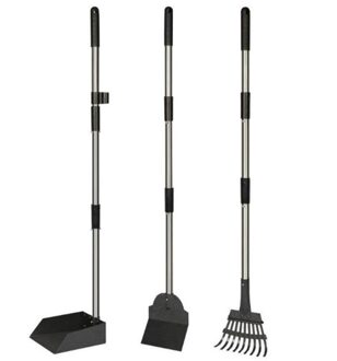 Driedelige Afneembare Huisdier Uitwerpselen Metalen Bezem Stoffer Schop Schoonmaakproducten Voor Grote Medium Kleine Honden Huisdieren, Grote