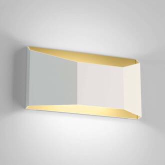 Driedimensionaal ontworpen LED wandlamp Esa wit, goud