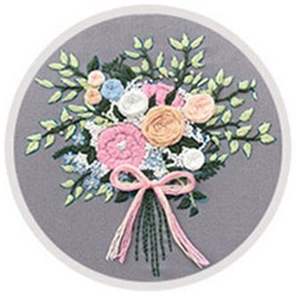 Driedimensionale Diy Volledige Bereik Van Borduurwerk Starter Kit Met Patroon Kruissteek Kit Met Bamboe Borduurwerk Hoepel A1