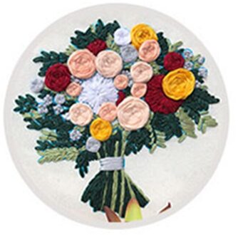 Driedimensionale Diy Volledige Bereik Van Borduurwerk Starter Kit Met Patroon Kruissteek Kit Met Bamboe Borduurwerk Hoepel A4