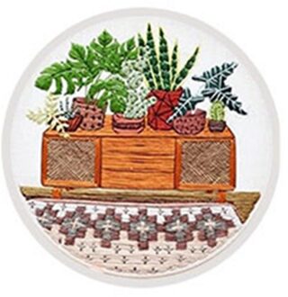 Driedimensionale Diy Volledige Bereik Van Borduurwerk Starter Kit Met Patroon Kruissteek Kit Met Bamboe Borduurwerk Hoepel A6