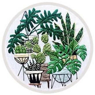 Driedimensionale Diy Volledige Bereik Van Borduurwerk Starter Kit Met Patroon Kruissteek Kit Met Bamboe Borduurwerk Hoepel A7