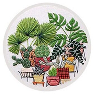 Driedimensionale Diy Volledige Bereik Van Borduurwerk Starter Kit Met Patroon Kruissteek Kit Met Bamboe Borduurwerk Hoepel A8