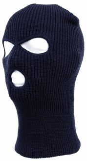 Driegaats muts / skimuts - blauw - one size - outdoor / bivak / wintersport - warme eengaats balaclava