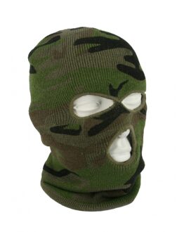 Driegaats muts / skimuts - camouflage - one size - outdoor / bivak / wintersport - warme eengaats balaclava