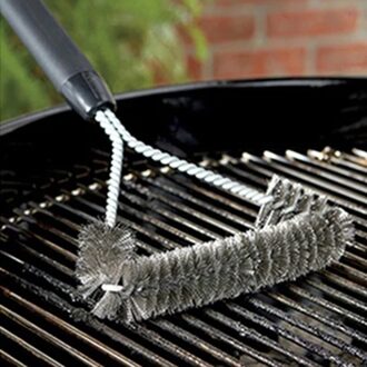 Driehoek Draad Barbecue Borstel Draagbare Anti Roest Duurzaam Handheld Roestvrij Staaldraad Bbq Grill Borstel Voor Thuis Keuken