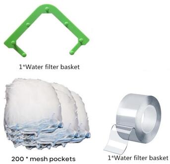 Driehoek Drainage Rack Aanrecht Anti-Blocking Filter Multifunctionele Opknoping Rack Netto Afdruiprek Mand Restjes Filter 200 nets Shelf