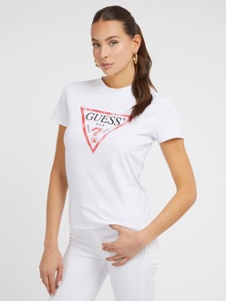 Driehoek Logo T-Shirt Wit - XS